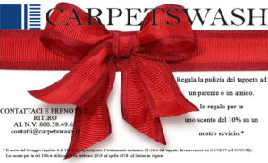 Lavaggio tappeti - Promo Natale 2017